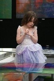 Sometimes even a fairy princess stops to look at the pretty colors