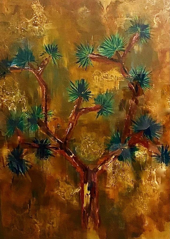 Joshua Tree  (Back Painted Glass) 56" x 76"
