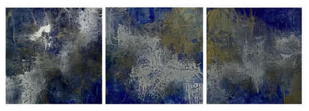 Untitled  (Resin Coated Painted Glass) 24" x 72" (Triptych)